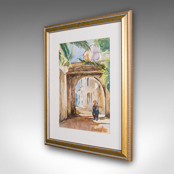 Vintage Watercolour Painting, Turkey, English School, Art, Picture, FA Dolding