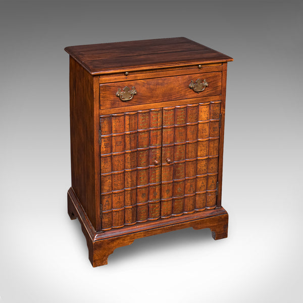 Vintage Bachelor's Writing Cabinet, English, Library Cupboard, Regency Revival