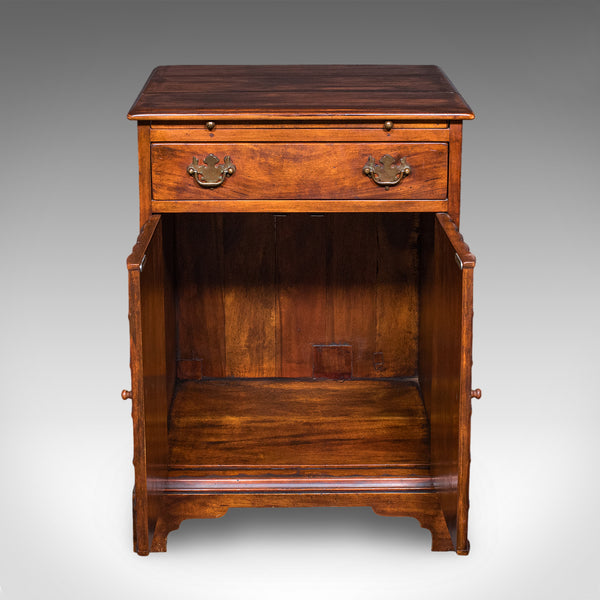 Vintage Bachelor's Writing Cabinet, English, Library Cupboard, Regency Revival