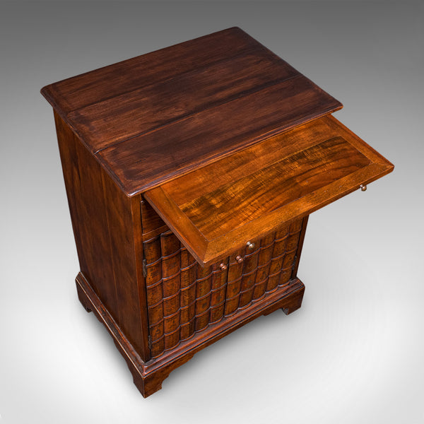 Vintage Bachelor's Writing Cabinet, English, Library Cupboard, Regency Revival