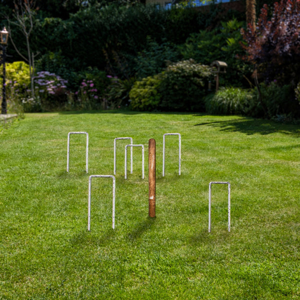 Antique Vicarage Croquet Set, English, Country Garden Games Stand, Edwardian