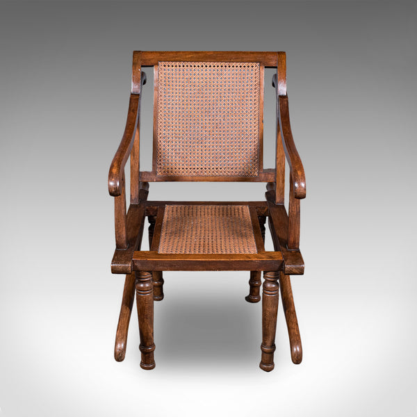 Antique Ladies Colonial Veranda Chair, English, Beech, Carrying Seat, Victorian