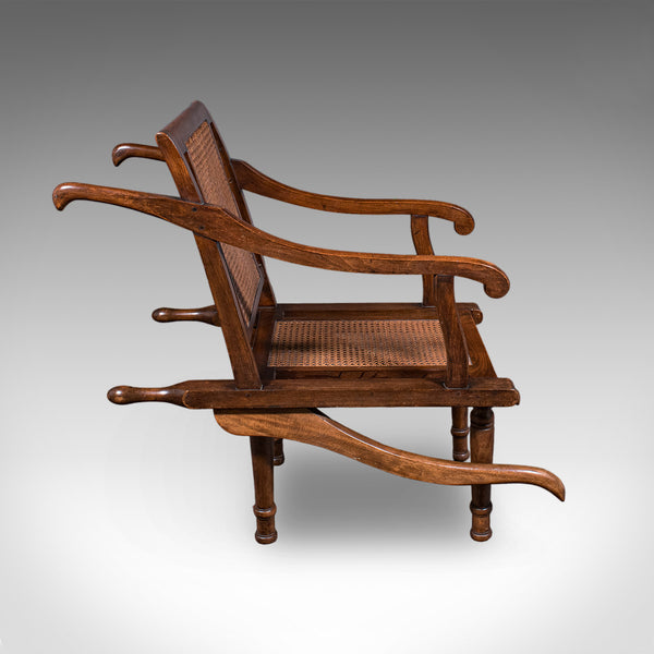 Antique Ladies Colonial Veranda Chair, English, Beech, Carrying Seat, Victorian