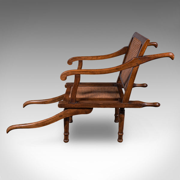Antique Ladies Colonial Veranda Chair, English, Beech, Carrying Seat, Victorian