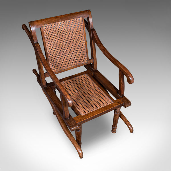 Antique Ladies Colonial Veranda Chair, English, Beech, Carrying Seat, Victorian
