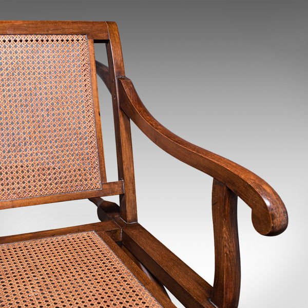 Antique Ladies Colonial Veranda Chair, English, Beech, Carrying Seat, Victorian