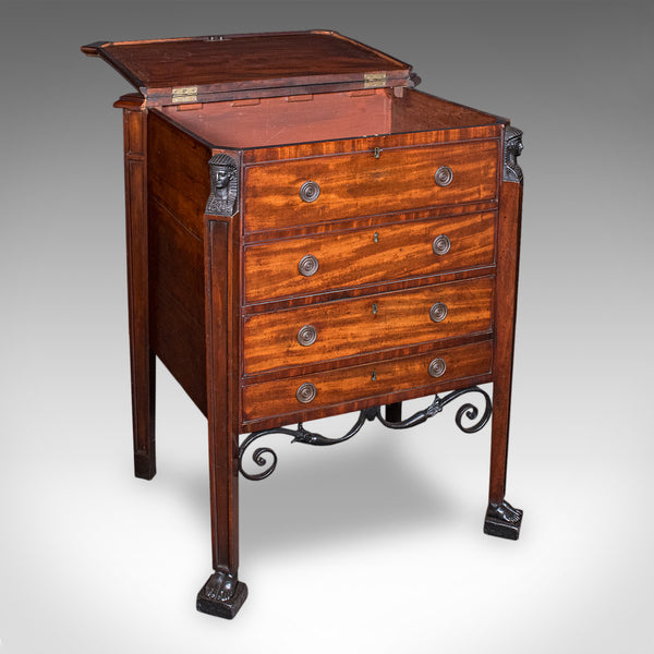 Antique Cocktail Cabinet, English, Egyptian Taste, Great Exhibition, Victorian