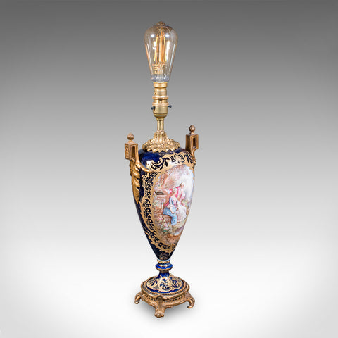 Vintage Ornate Table Lamp Base, English, Ceramic, Decor, Accent Light, C.1970