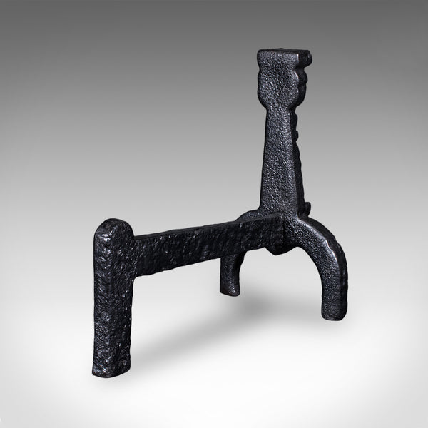 Pair of Antique Fireside Andirons, English, Fire Dog, Hearth, Georgian, C.1805