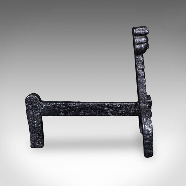 Pair of Antique Fireside Andirons, English, Fire Dog, Hearth, Georgian, C.1805