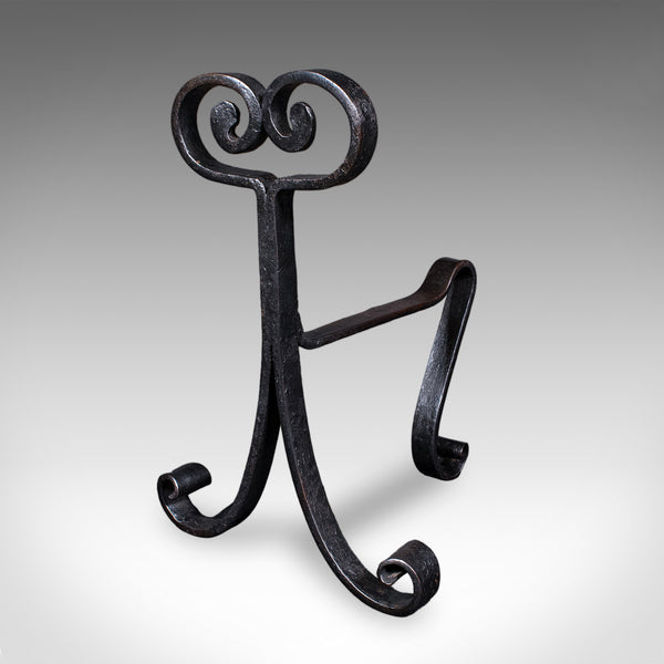 Pair of Antique Fire Tool Rests, French, Andirons, Art Nouveau, Victorian, 1900