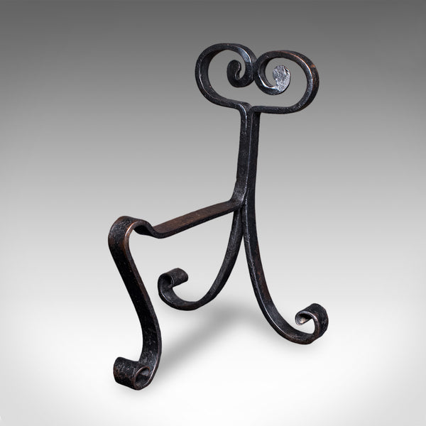 Pair of Antique Fire Tool Rests, French, Andirons, Art Nouveau, Victorian, 1900