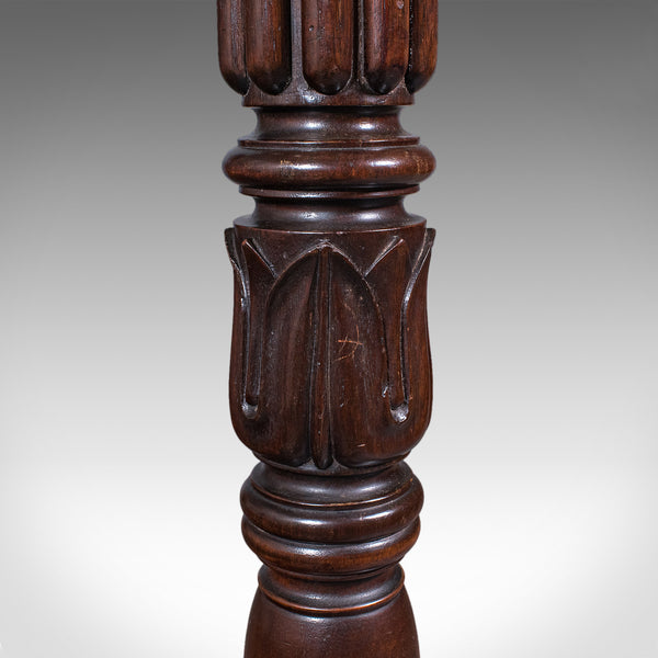 Antique Standard Lamp, English, Floor Light, William IV Revival, Victorian, 1890