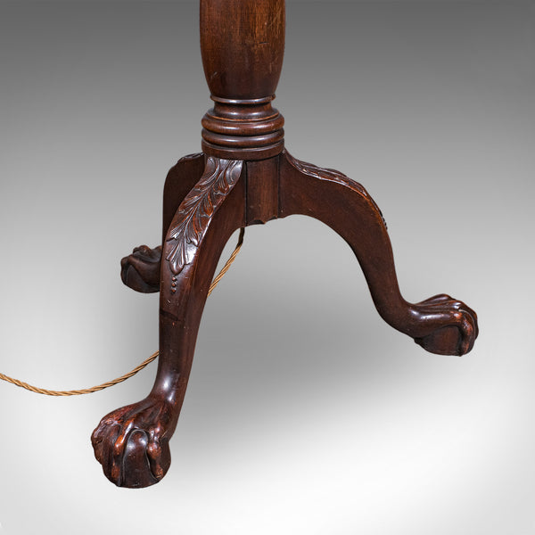 Antique Standard Lamp, English, Floor Light, William IV Revival, Victorian, 1890