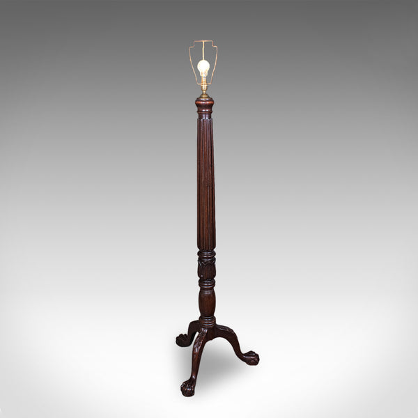 Antique Standard Lamp, English, Floor Light, William IV Revival, Victorian, 1890