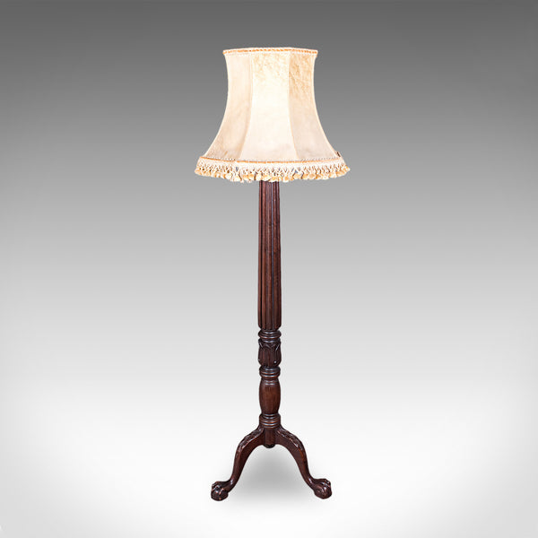 Antique Standard Lamp, English, Floor Light, William IV Revival, Victorian, 1890