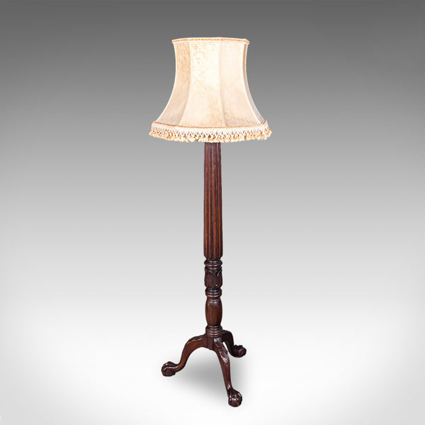 Antique Standard Lamp, English, Floor Light, William IV Revival, Victorian, 1890