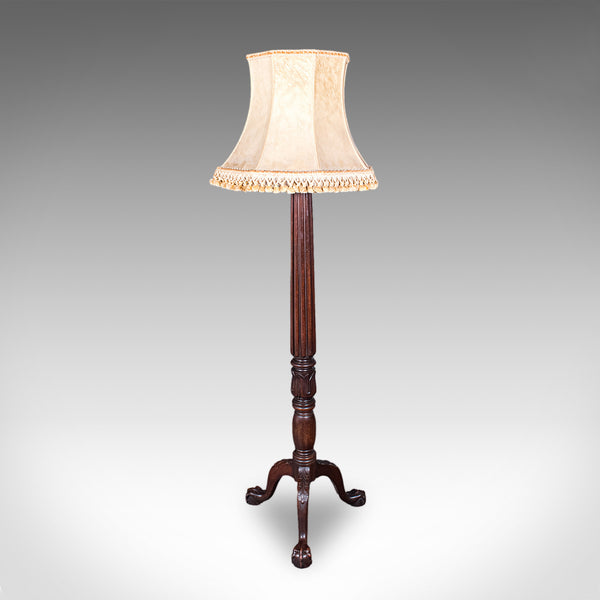 Antique Standard Lamp, English, Floor Light, William IV Revival, Victorian, 1890
