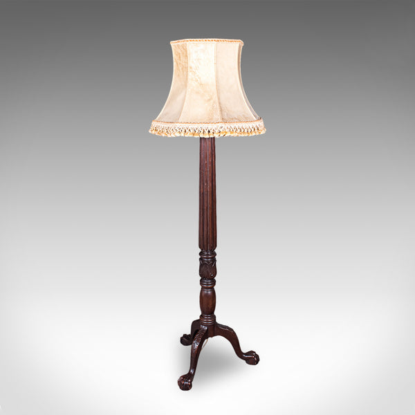 Antique Standard Lamp, English, Floor Light, William IV Revival, Victorian, 1890
