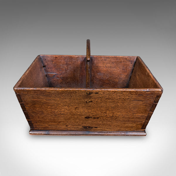 Antique Maid's Carry, English, Oak, Country House, Cutlery Tray, Box, Georgian