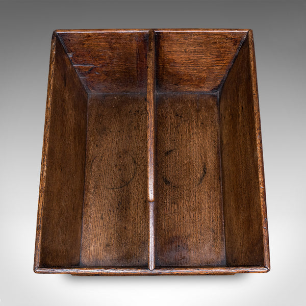 Antique Maid's Carry, English, Oak, Country House, Cutlery Tray, Box, Georgian