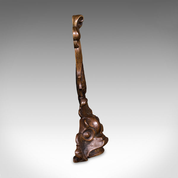 Antique Mythical Dolphin Doorstop, English, Bronze Door Keeper, Regency, C.1820
