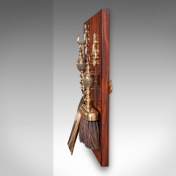 Antique Maid's Fireside Maintenance Set, English, Shovel, Brush, Regency, C.1820