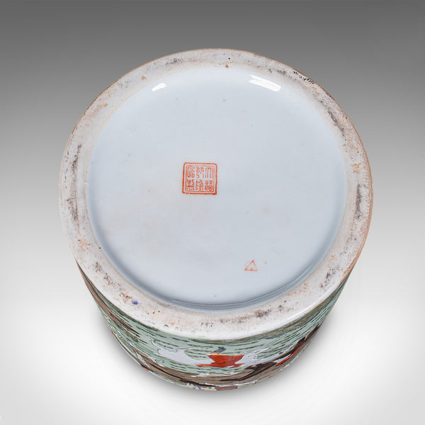 Pair of Vintage Huntsman Biscuit Barrels, Oriental, Ceramic, Kitchen Storage Jar