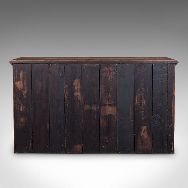 Vintage Dresser Base, English, Painted Pine, Kitchen Sideboard, Distressed, 1960