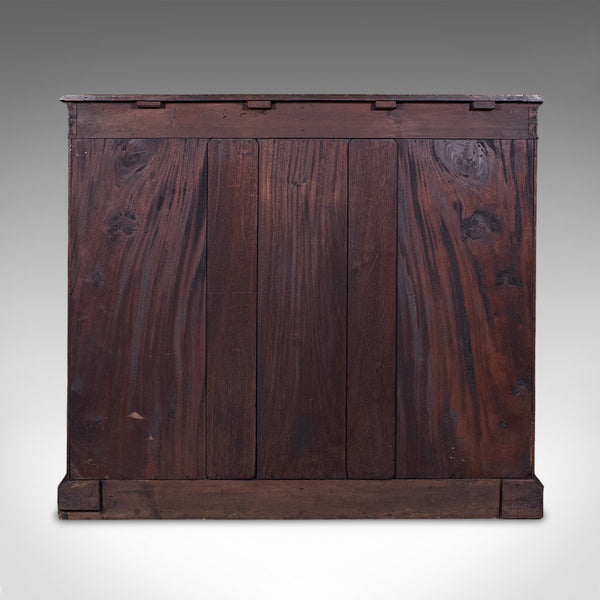 Antique Morning Room Book Cabinet, English Walnut Mirror Front Bookcase, Regency