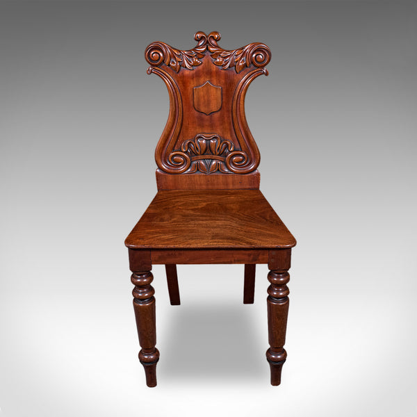 Antique Hall Chair, Scottish, Occasional, Reception, Side Seat, Victorian, 1860