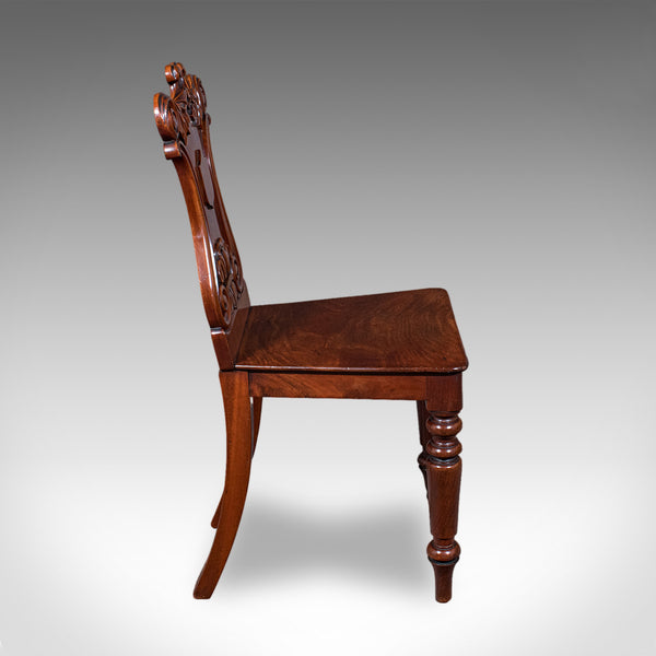 Antique Hall Chair, Scottish, Occasional, Reception, Side Seat, Victorian, 1860