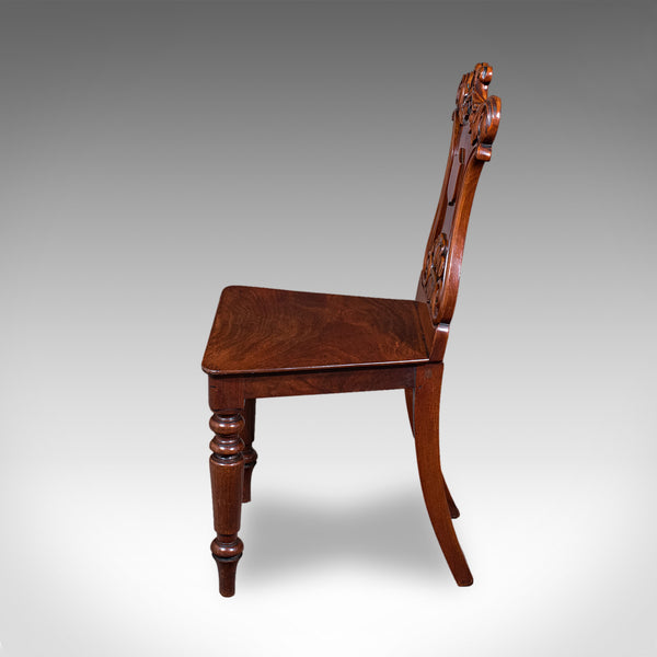 Antique Hall Chair, Scottish, Occasional, Reception, Side Seat, Victorian, 1860