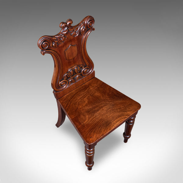 Antique Hall Chair, Scottish, Occasional, Reception, Side Seat, Victorian, 1860