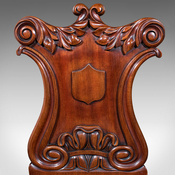 Antique Hall Chair, Scottish, Occasional, Reception, Side Seat, Victorian, 1860