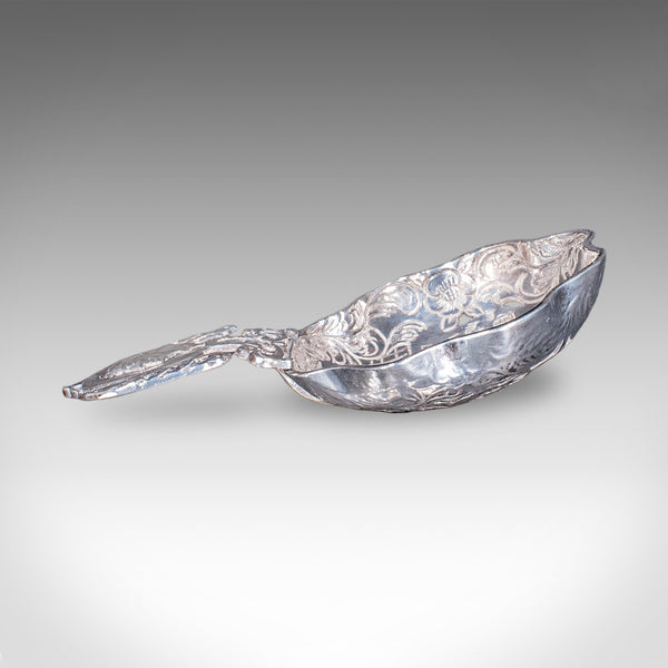 Antique Sugar Casting Spoon, Dutch, Silver, Sifter, Import Hallmarks, Victorian
