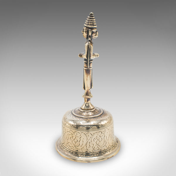 Antique Maid's Calling Bell, Indian, Bronze, Hanuman Deity, Ghanta, Victorian