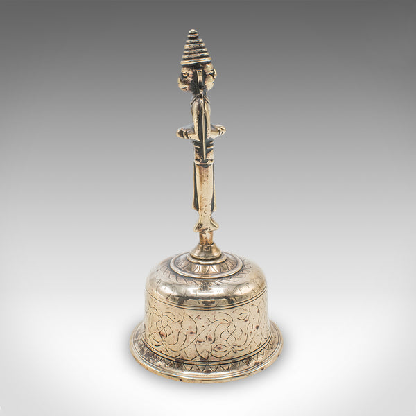 Antique Maid's Calling Bell, Indian, Bronze, Hanuman Deity, Ghanta, Victorian