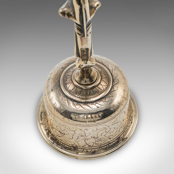 Antique Maid's Calling Bell, Indian, Bronze, Hanuman Deity, Ghanta, Victorian