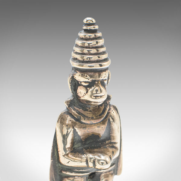 Antique Maid's Calling Bell, Indian, Bronze, Hanuman Deity, Ghanta, Victorian