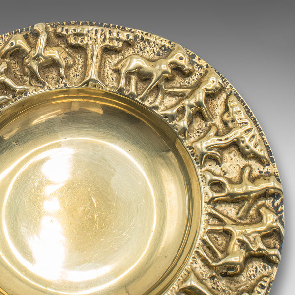 Pair of Vintage Casablanca Souk Ashtrays, Bronze Tobacco Dish, Art Deco, C.1940