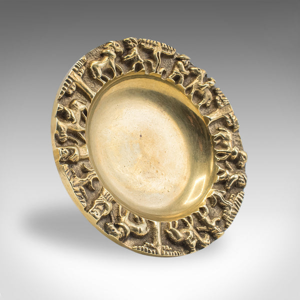 Pair of Vintage Casablanca Souk Ashtrays, Bronze Tobacco Dish, Art Deco, C.1940