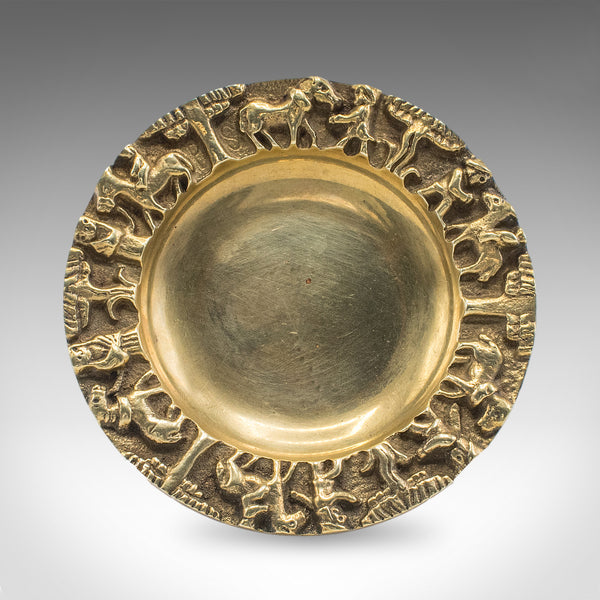 Pair of Vintage Casablanca Souk Ashtrays, Bronze Tobacco Dish, Art Deco, C.1940