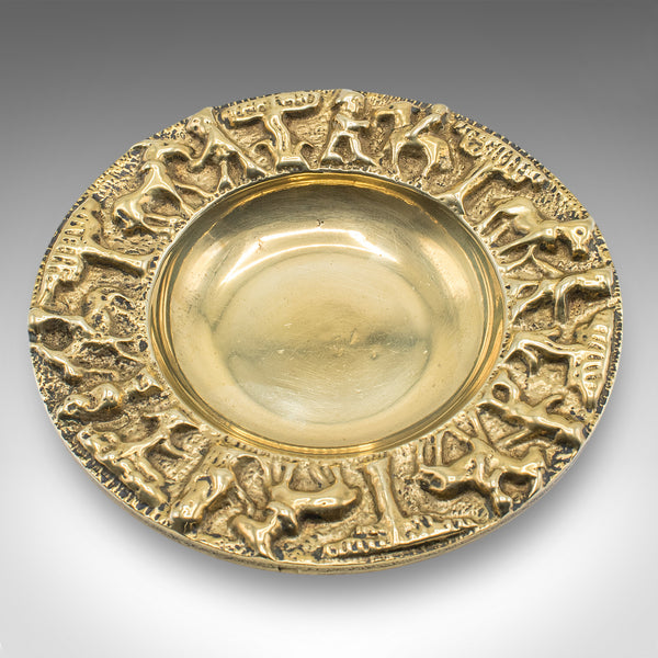 Pair of Vintage Casablanca Souk Ashtrays, Bronze Tobacco Dish, Art Deco, C.1940