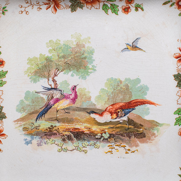 Antique Display Plate, English, Ceramic, Afternoon Tea Cake Platter, Edwardian