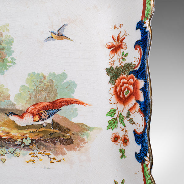 Antique Display Plate, English, Ceramic, Afternoon Tea Cake Platter, Edwardian