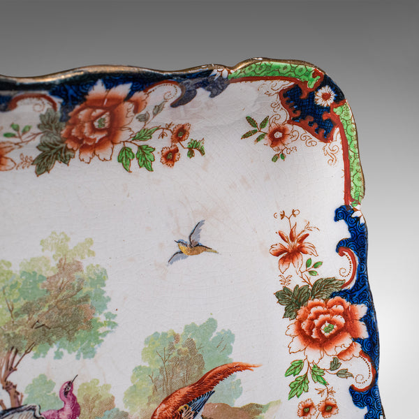 Antique Display Plate, English, Ceramic, Afternoon Tea Cake Platter, Edwardian