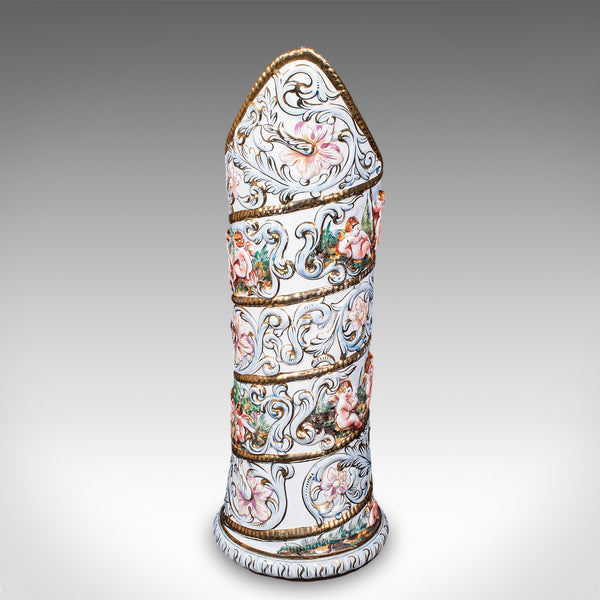 Tall Vintage Stick Stand, Italian, Ceramic, Umbrella Rack, Slimline Vase, C.1960