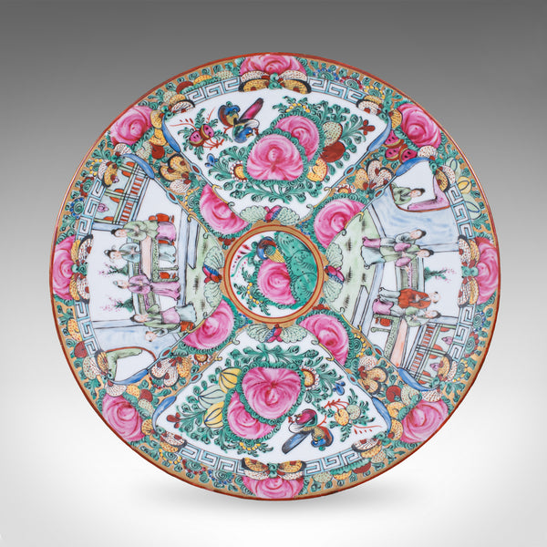 Antique Famille Rose Display Plate, Oriental, Rose Medallion, Charger, Edwardian