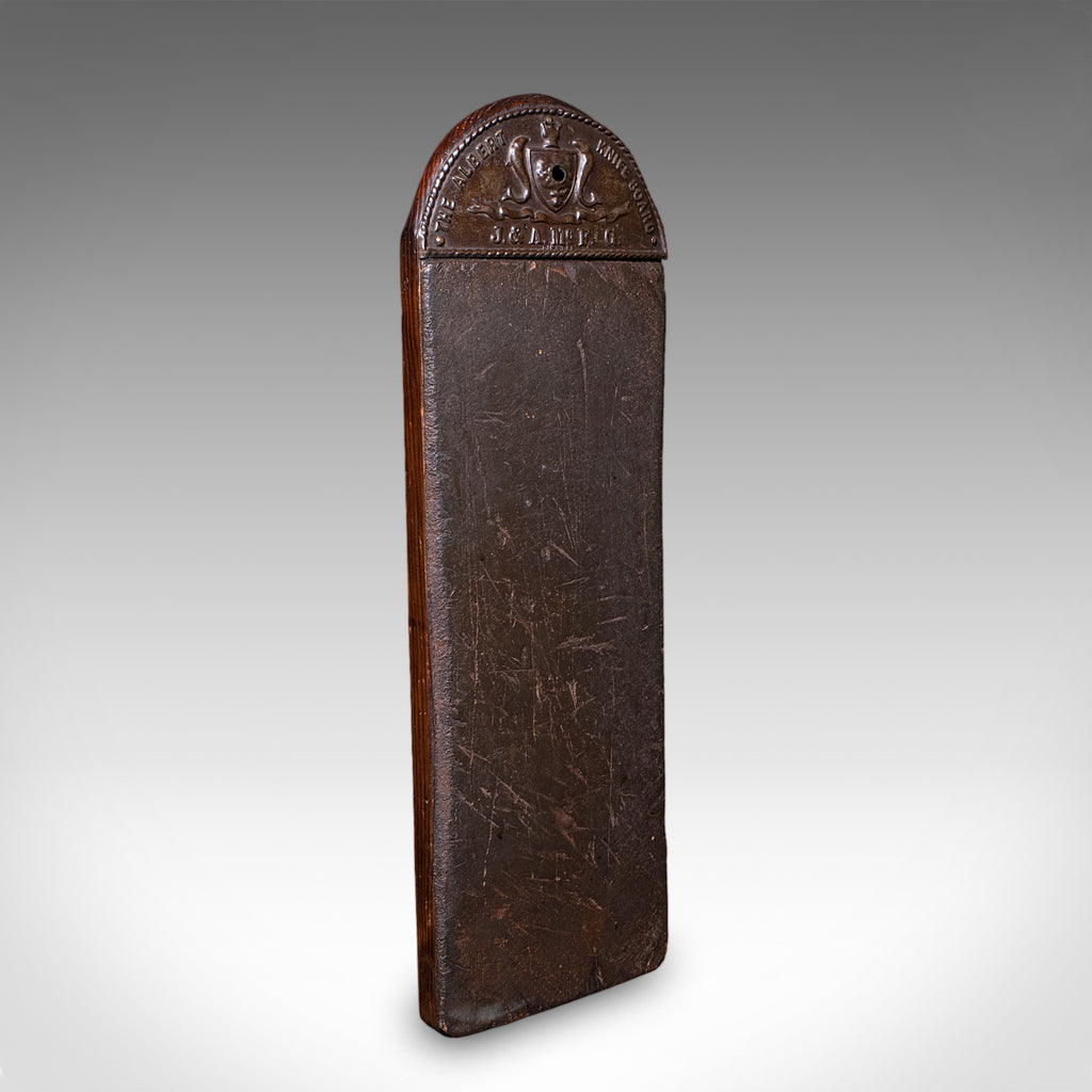 Antique Chef's Knife Board, Scottish, Leather, Sharpener, Kitchen, Victorian
